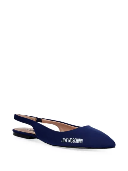 Pantofi cu toc Love Moschino cu imagine slingback albastru