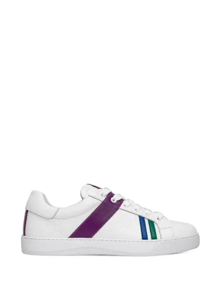 Sneakerși Axept din piele cu dungi alb