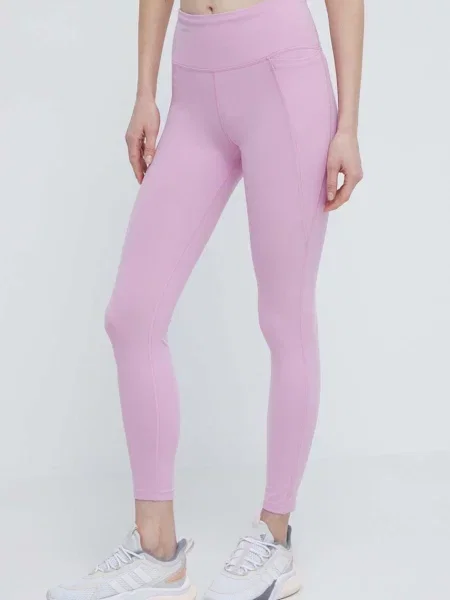 Tréninkové legíny Reebok LUX COLLECTION hladké růžová