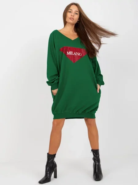 Hanorac Fashionhunters verde