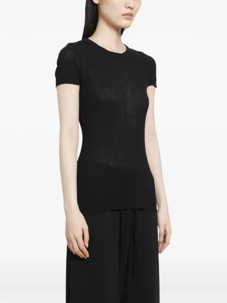 Scurt tricou James Perse din cașmir negru