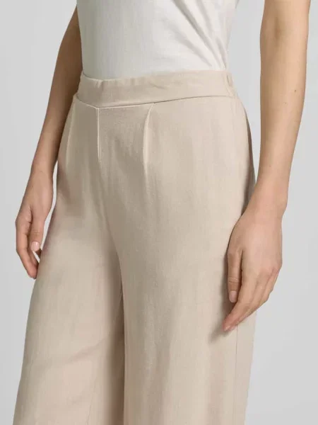 Krój regular fit kuloty z mieszanki i lnu model MYMILO' Vero Moda beżowe