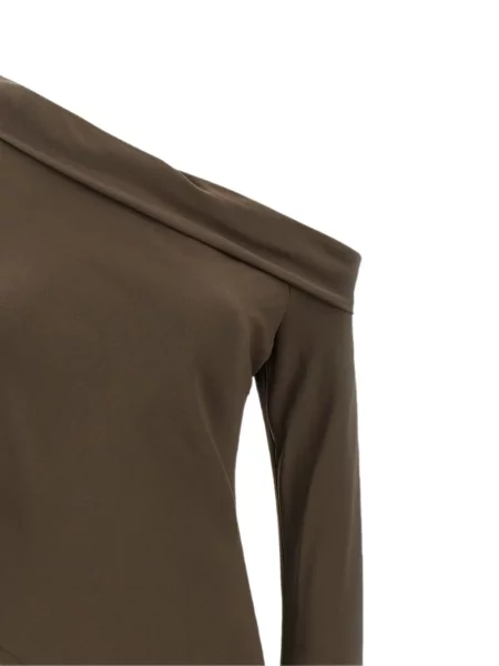 Rochie Alberta Ferretti asimetrică maro