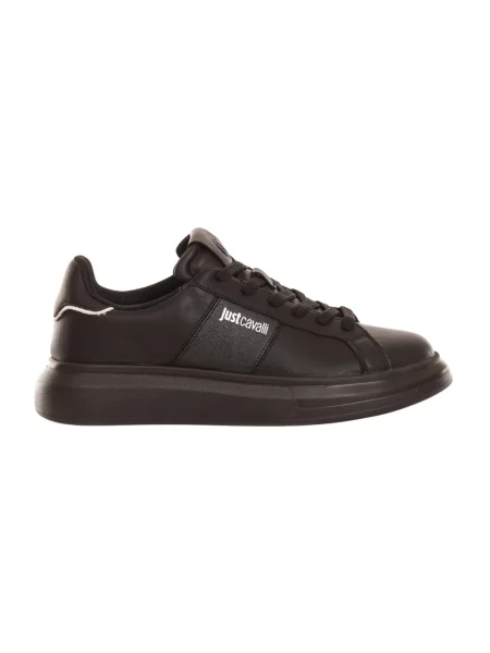 Sneakersy Roberto Cavalli z logo czarne