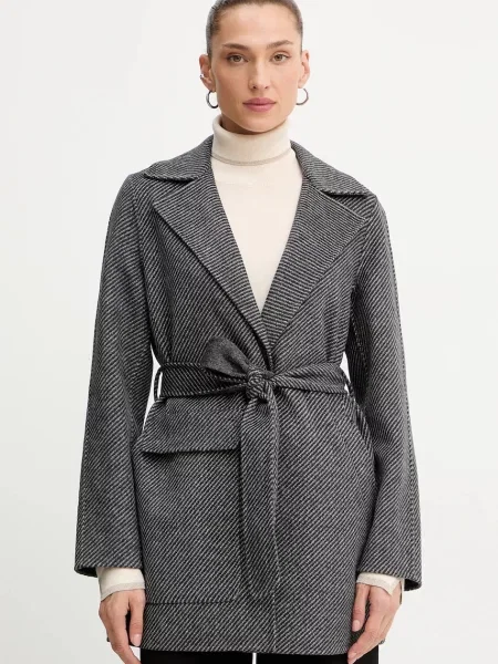 Palton Armani Exchange de lână gri