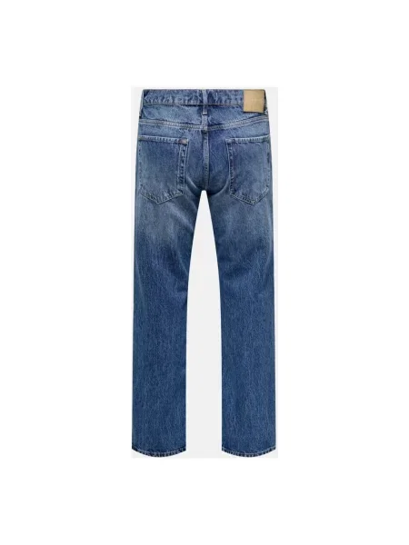 Jeansy straight leg Only & Sons niebieskie