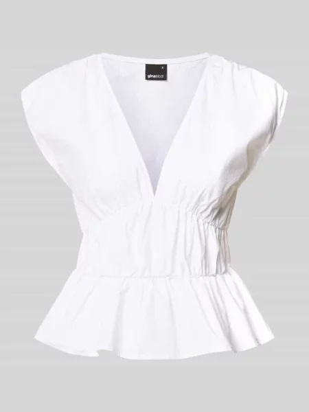 Top Gina Tricot z dekoltem w serek biały