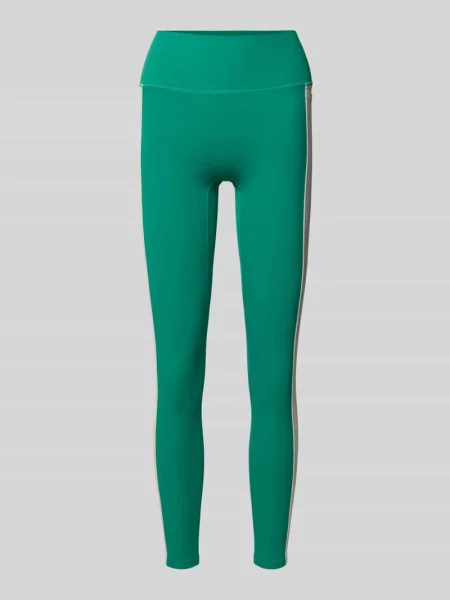 Legginsy o kroju slim fit z nadrukiem logo model Dynamic' P.e Nation zielone