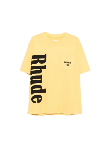 Koszulka Rhude z logo żółta