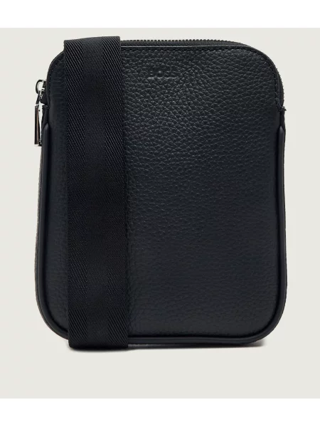 BOSS BLACK De piele geantă reporter New negru