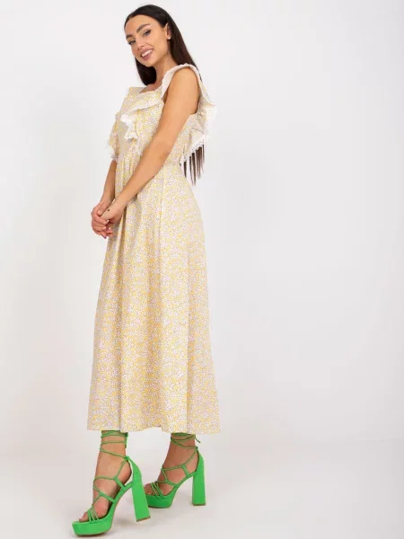 Rochie Fashionhunters cu imagine de costum galben