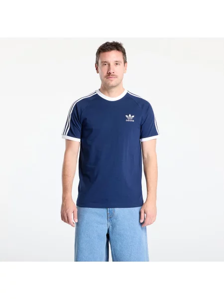 Pruhované krátký tričko Adidas Originals s krátkými rukávy modré