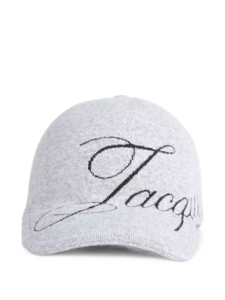 Șapcă Jacquemus cu autograf gri