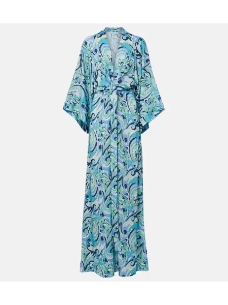 Rochie maxi Melissa Odabash cu imagine albastru