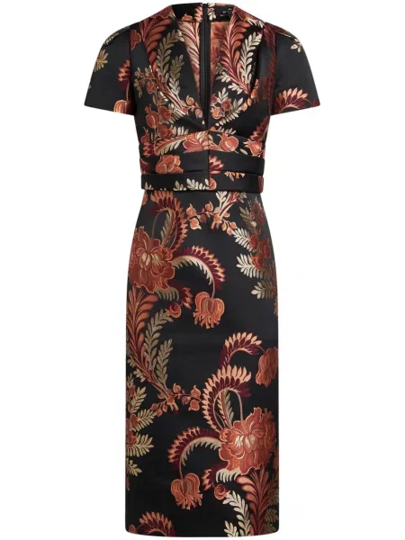 Rochie midi Etro din jacard negru