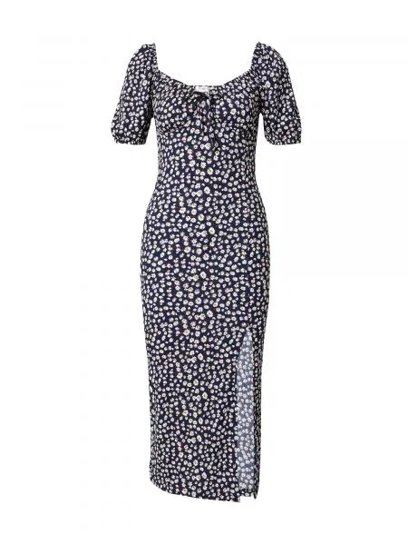 Happiness İstanbul Rochie de vară bleumarin / galben alb