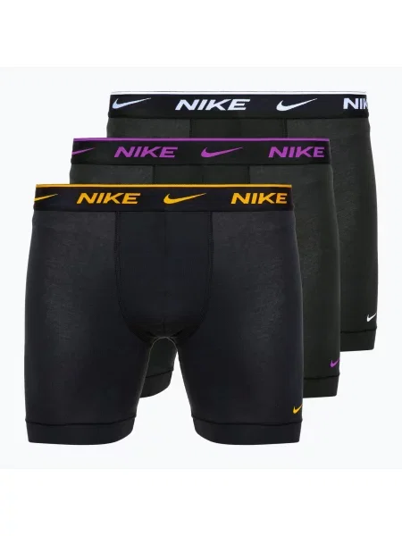 Boxerky Nike Everyday Cotton Stretch 3 páry black/gold/black černé