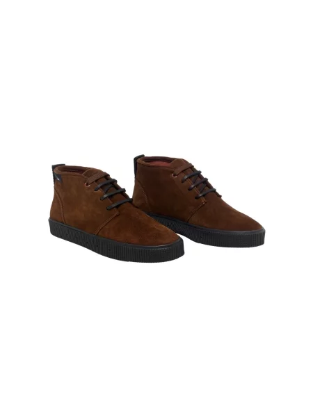 Pantofi Sanjo din piele de căprioară maro