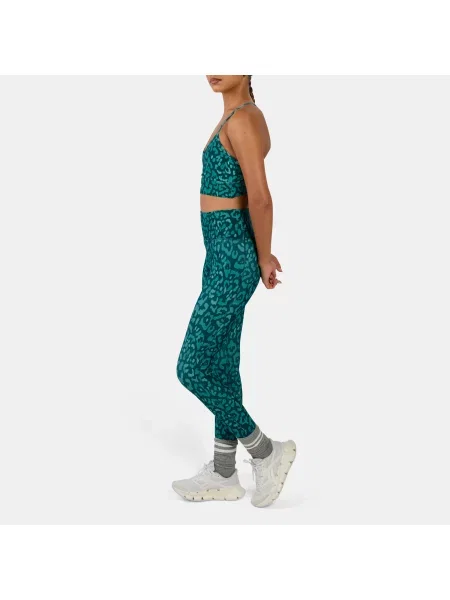 Reebok ID Train Wysokie Legginsy z nadrukiemunisex Metal Green/Inverted Aqua Size: zielone