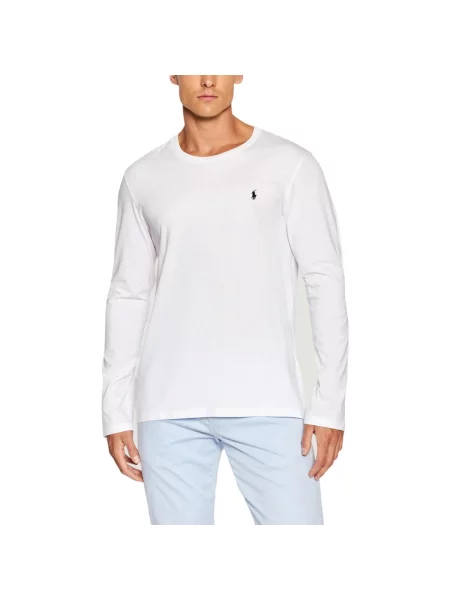 Tričko Polo Ralph Lauren s okrúhlym výstrihom biela