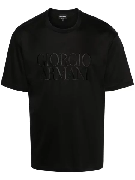 Tricou Giorgio Armani cu broderie negru