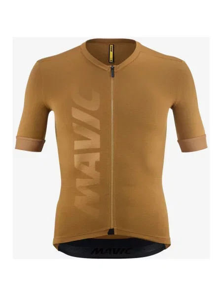 Koszulka rowerowa Mavic Aksium krótki rękaw M brązowa