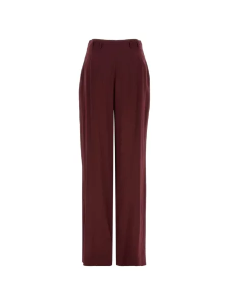Pantaloni Alberta Ferretti din crep roșu