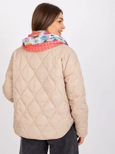 Šal Fashionhunters s potiskom bela