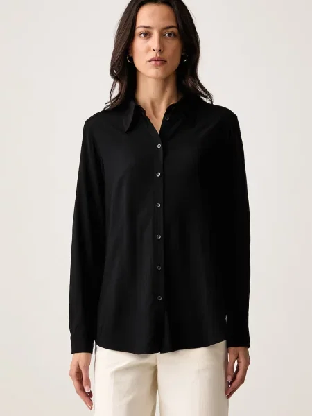 United Colors of Benetton cămașă pentru femei din vâscoză negru