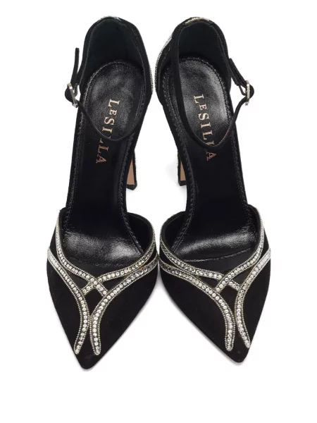 Pantofi cu toc Le Silla de cristal negru