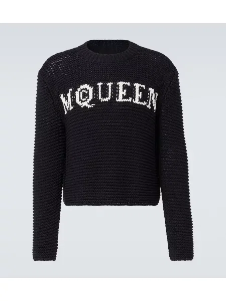 Pulover Alexander Mcqueen din jacard negru