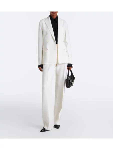 Volneni dvoredni blazer Fendi bela