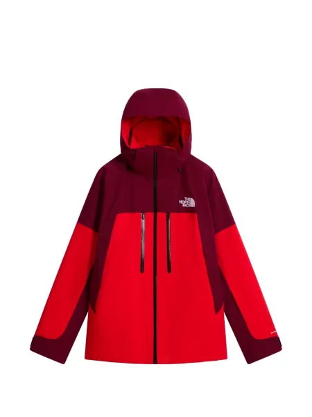 Geacă The North Face cu glugă roșu