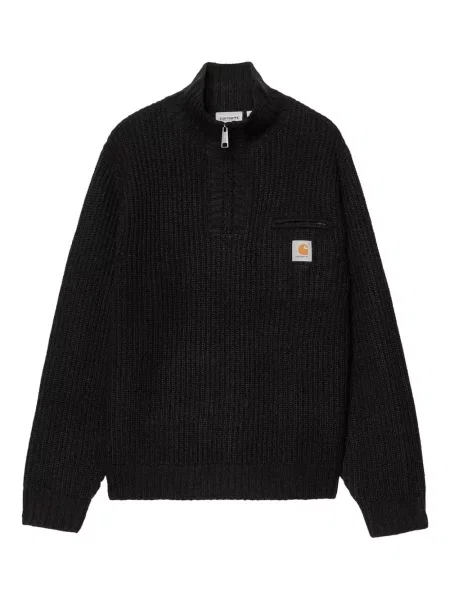 Pulover Carhartt Wip de jumătate de fermoar negru