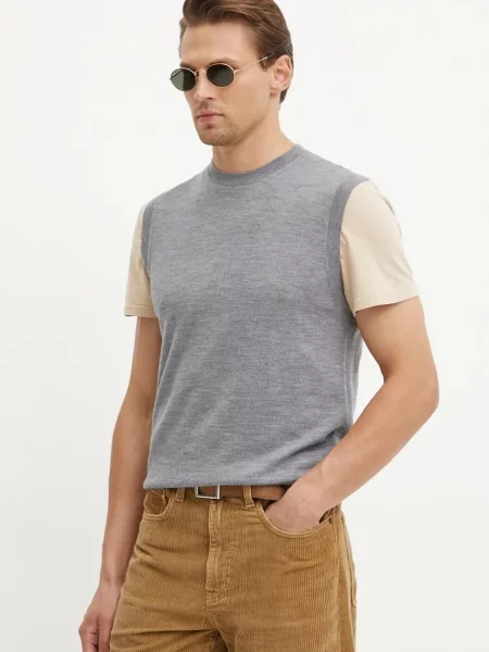 Volnen telovnik United Colors of Benetton siva