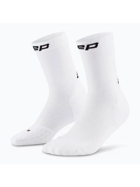 CEP дамски чорапи за компресия Run Mid Cut white бяло