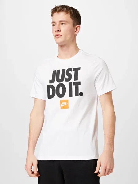 Nike Sportswear Majica oranžna / črna bela