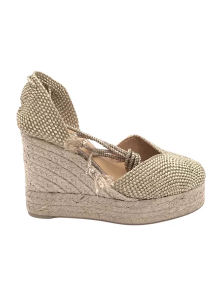Espadryle Castaner skórzane żółte