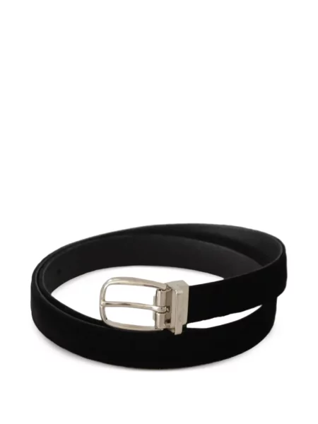 Cu centură curea Dolce & Gabbana de catifea cu cataramă negru