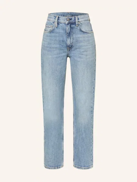 Arket Krátké Džíny denim blue light modré