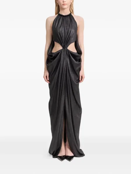 Rochie maxi Gemy Maalouf drapată de costum negru