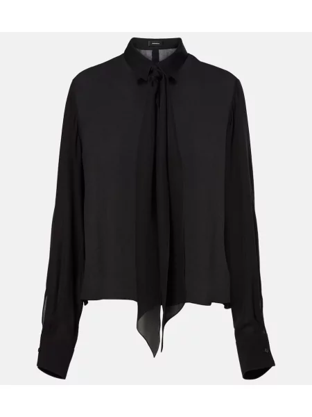 Bluză Wardrobe.nyc de mătase negru