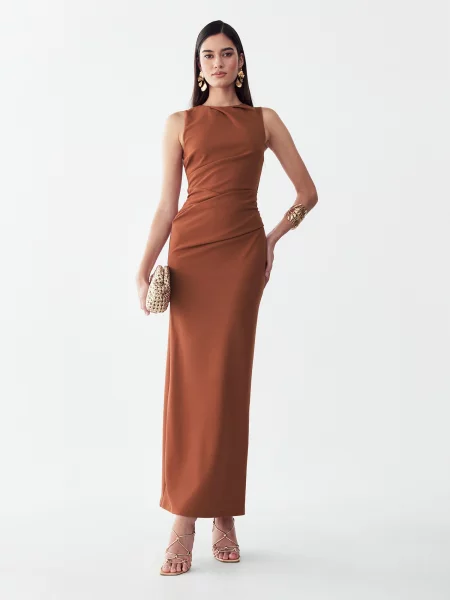 BWLDR Rochie coniac maro