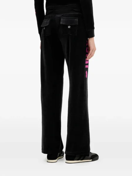 Talia sznurek ściągający spodnie Juicy Couture do biegania czarne