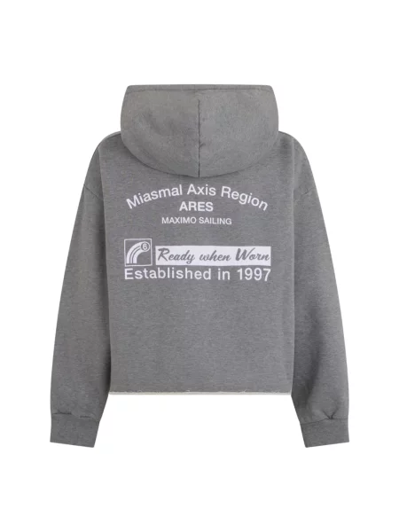 Bluza z kapturem Mm6 Maison Margiela z kapturem szara