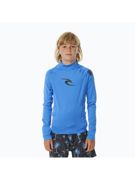 Gyerek úszó hosszú ujjú felső Rip Curl Waves Upf blue gum. Méret: cm kék