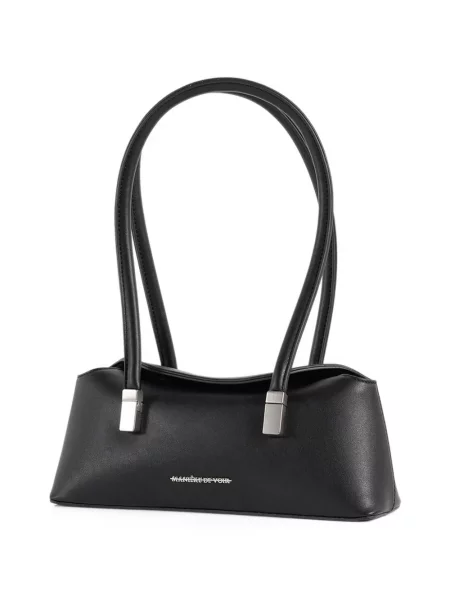 Geantă shopper Manière De Voir din piele negru