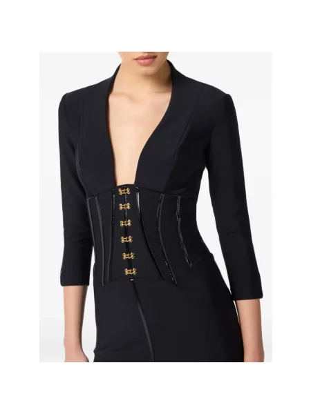 Elisabetta Franchi Sukienki Kobieta S Elegancka Sukienka Nero Aw 25 czarny