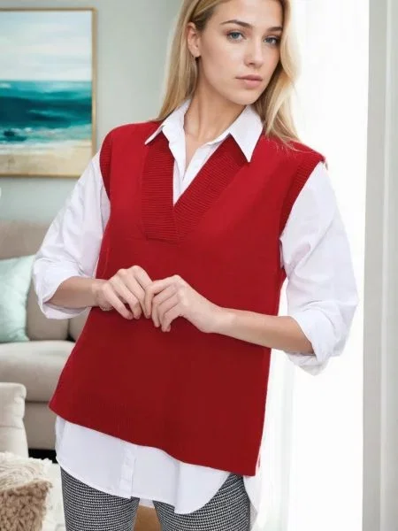 Pulover Dewberry roșu