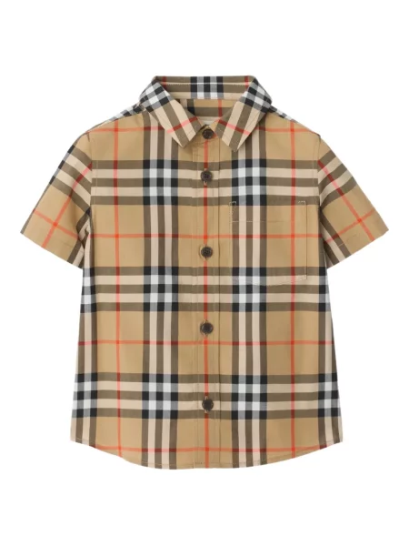 Koszula dziecięca Burberry brązowa